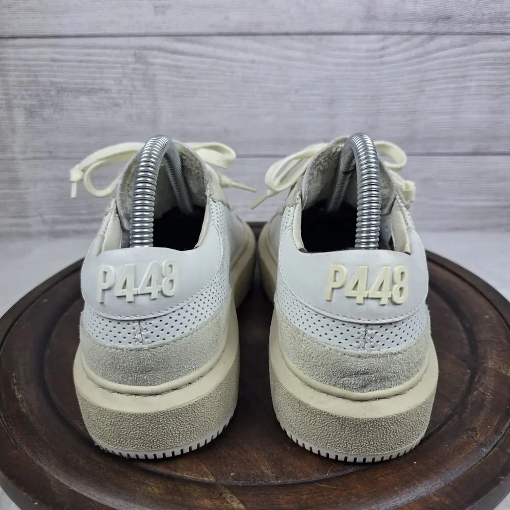 P448 Perforated Chunky Platform Sneaker Made In Italy Womens Sz US 6 EU 36 Shoe